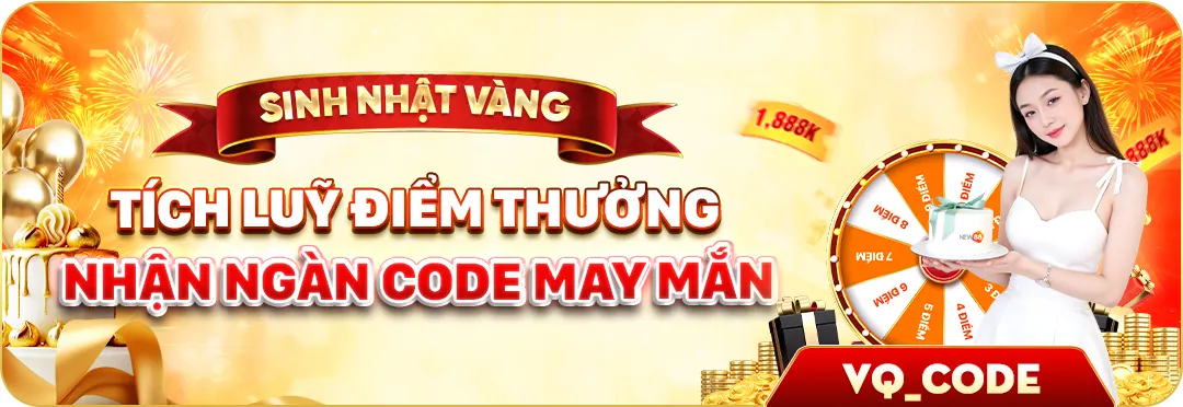 NEW88 ĐẠI NHẠC HỘI SINH NHẬT VÀNG 13 NĂM TÍCH LŨY ĐIỂM THƯỞNG - NHẬN NGÀN CODE MAY MẮN